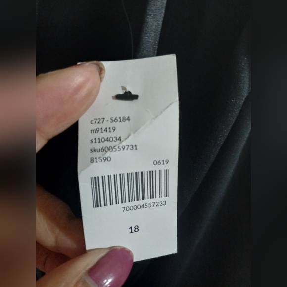 Elegant Black Sleeveless Dress - Picture 6 of 9